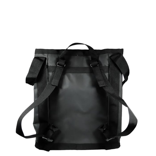 DMM Transit 45 black bag with adjustable shoulder straps and carrying strap on the back