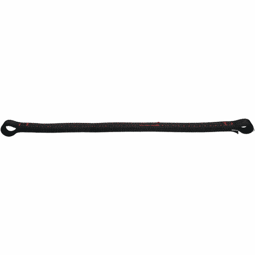 TreeAustria Pro central tape, very long black textile tape with loops at both ends, manufacturer's name visible in red lettering on the tape