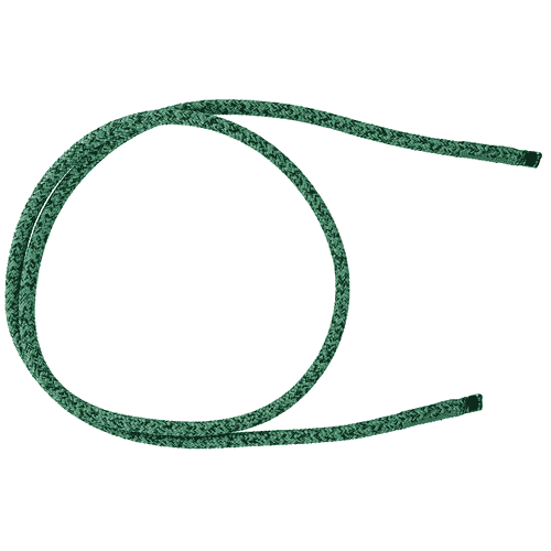 Kinisi Pro rope bridge to knot, green rope with black end, manufacturer not visible