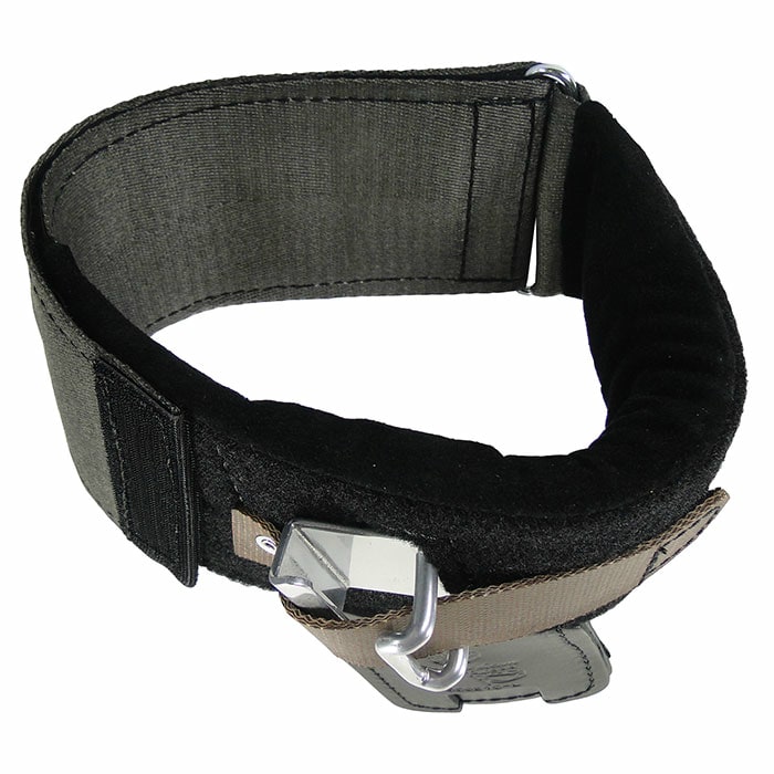 Wrap Pads Steel Buckalloy Black Padded Wrist Strap with Grey Fabric and Metal Hook