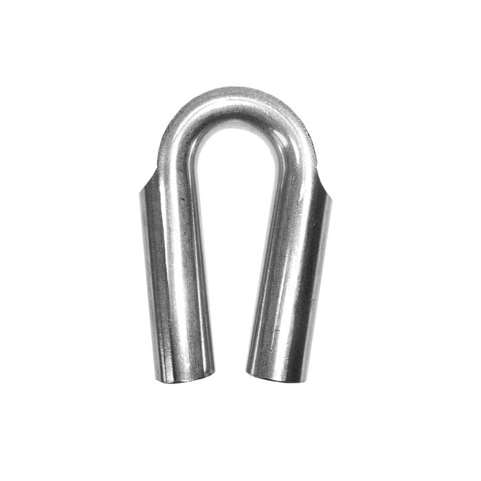 Stainless steel thimble 10 made of metal, U-shaped curved with two open ends