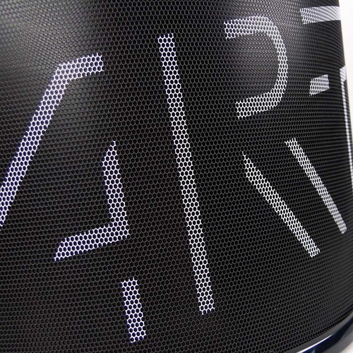 PROTOS® Visor Special Edition Close-up of the black visor with white lettering ART, manufacturer PROTOS®
