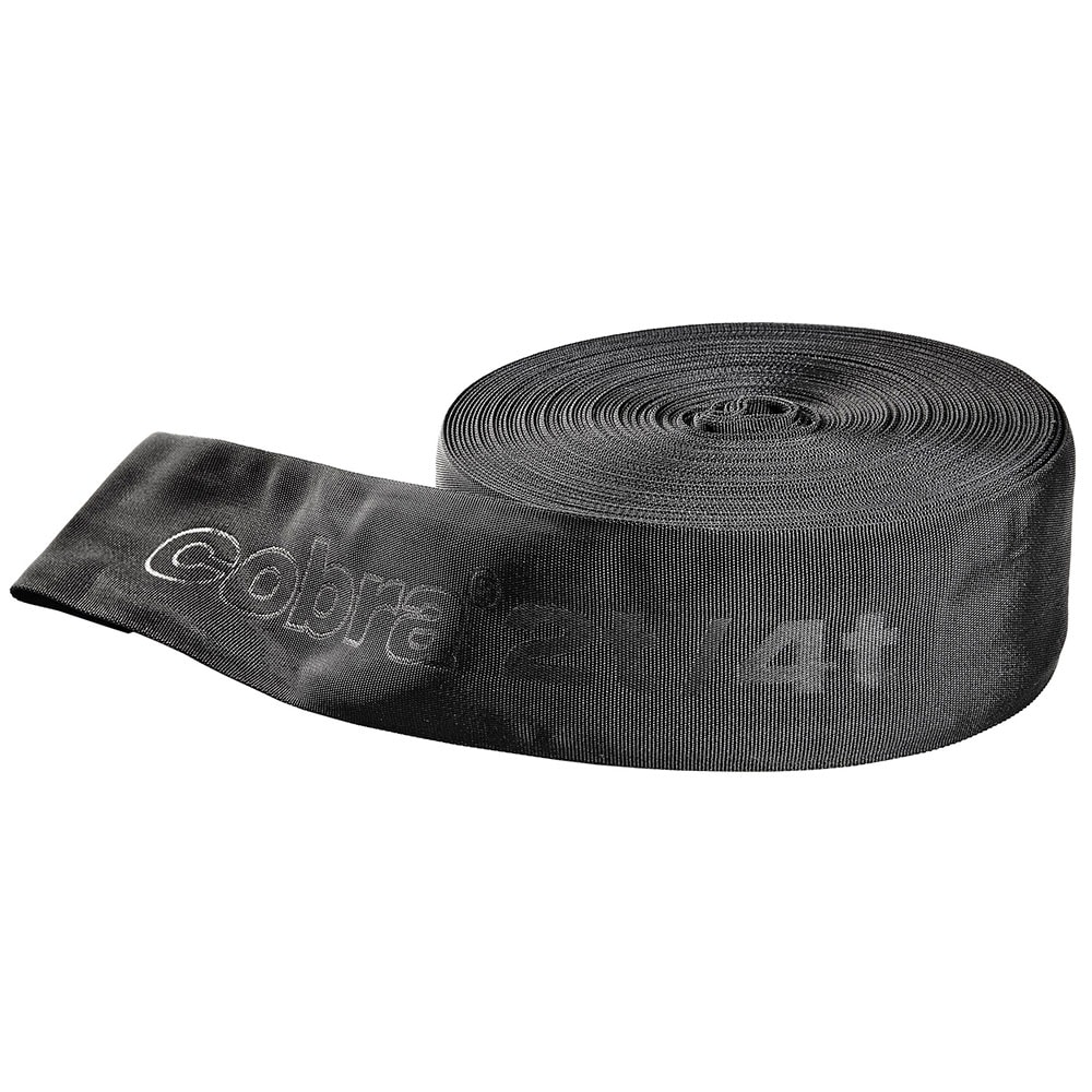 Black, tightly rolled up tape with the inscription cobra 2/4 t abrasion protection 20 m