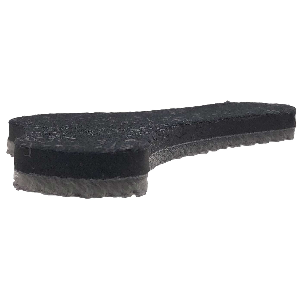 PROTOS® neck pad extra thick in black color, side view, shows the thickness and structure of the material against a white background without any other objects