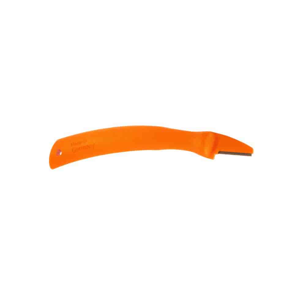 Orange Blade Sharpener Original LION with Curved Handle, Isolated on White Background