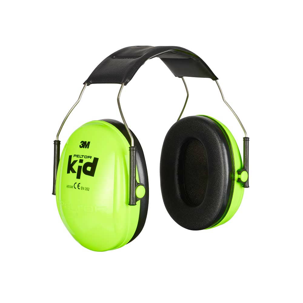 Peltor Kid by 3M, Green Children's Ear Protection Capsule with Black Headband and Ear Pads
