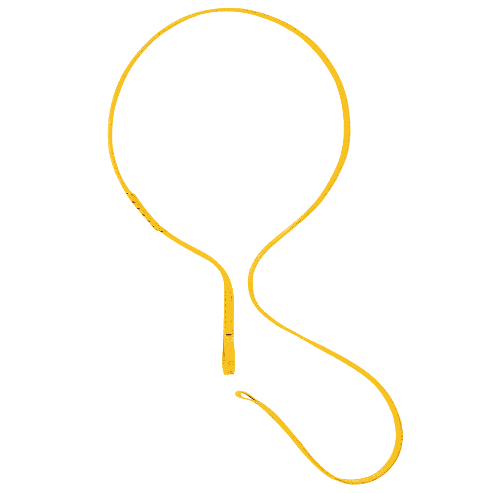 Eject webbing, yellow webbing in loop form, no manufacturer's specs, different perspective