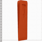 ArbPro Felling Wedge 300 in orange, elongated and wedge-shaped with embossed lettering "Arbpro"