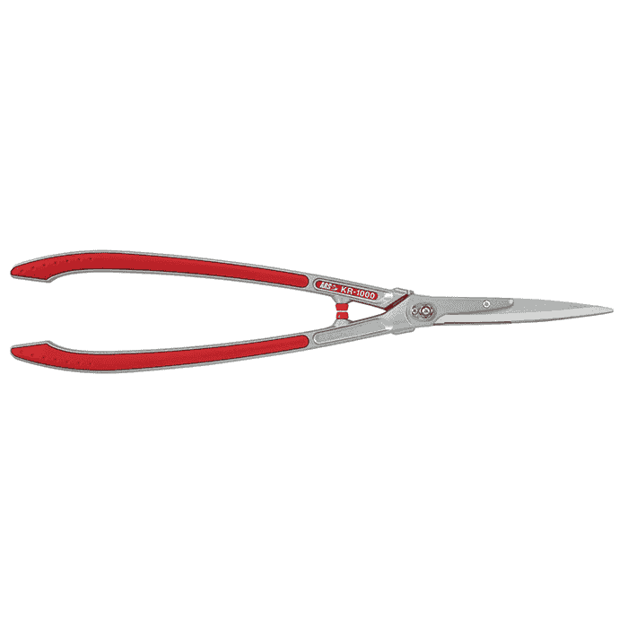 ARS KR-1000 Hedge trimmer from ARS with red handles and silver blade and handles