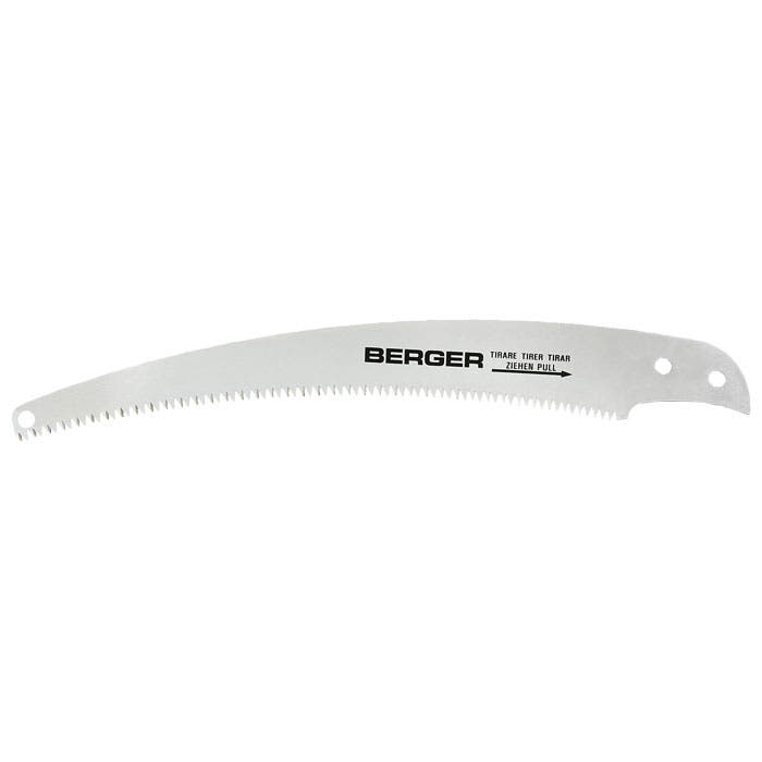 ArboRapid Saw Blade 300 from Berger, curved saw blade with teeth and two mounting holes, silver-coloured with black lettering