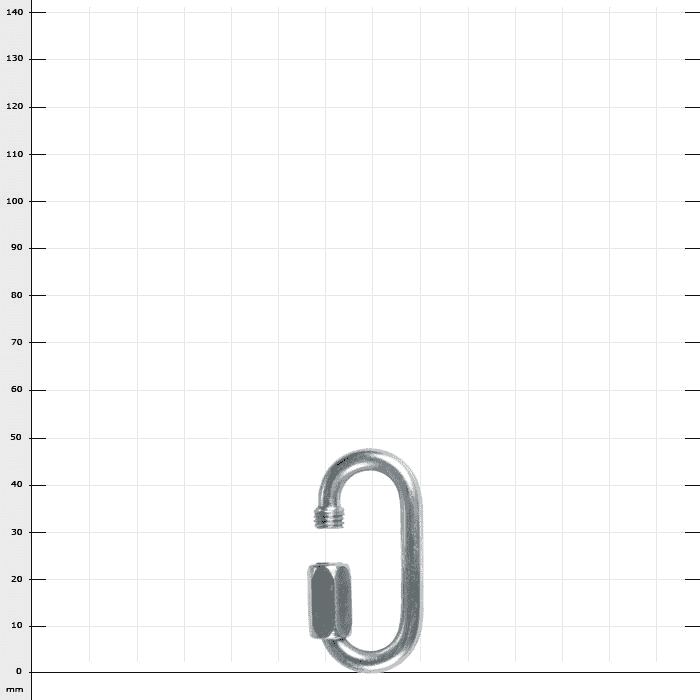 Screw link 48, silver metal link with screw cap on checkered background