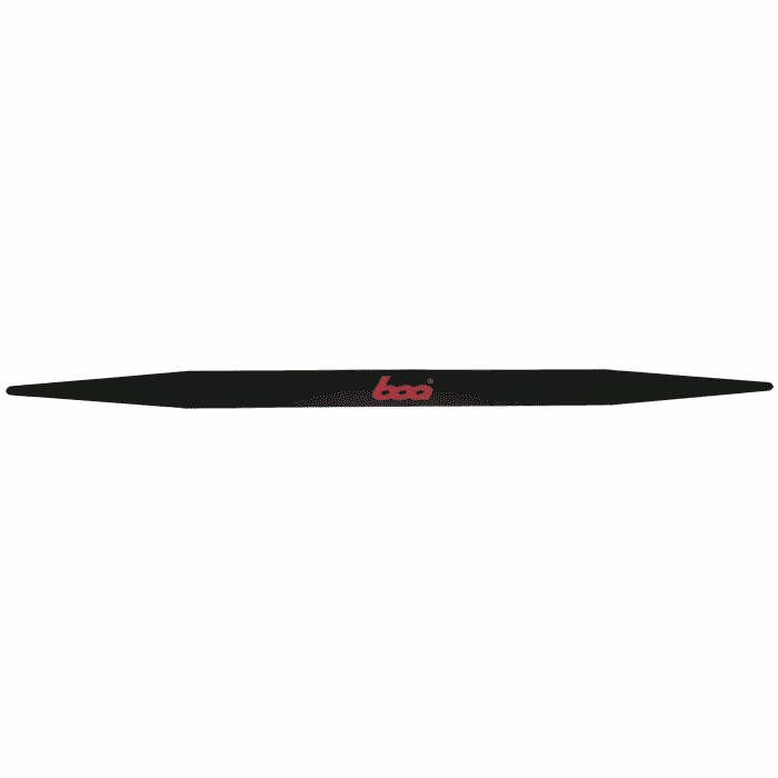 boa Spreading band, black long band with pointed ends and red lettering "boa" in the middle