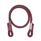 Gyro Lanyard Spare Cord by CAMP, a braided spare leash in black, red and white with loops at both ends