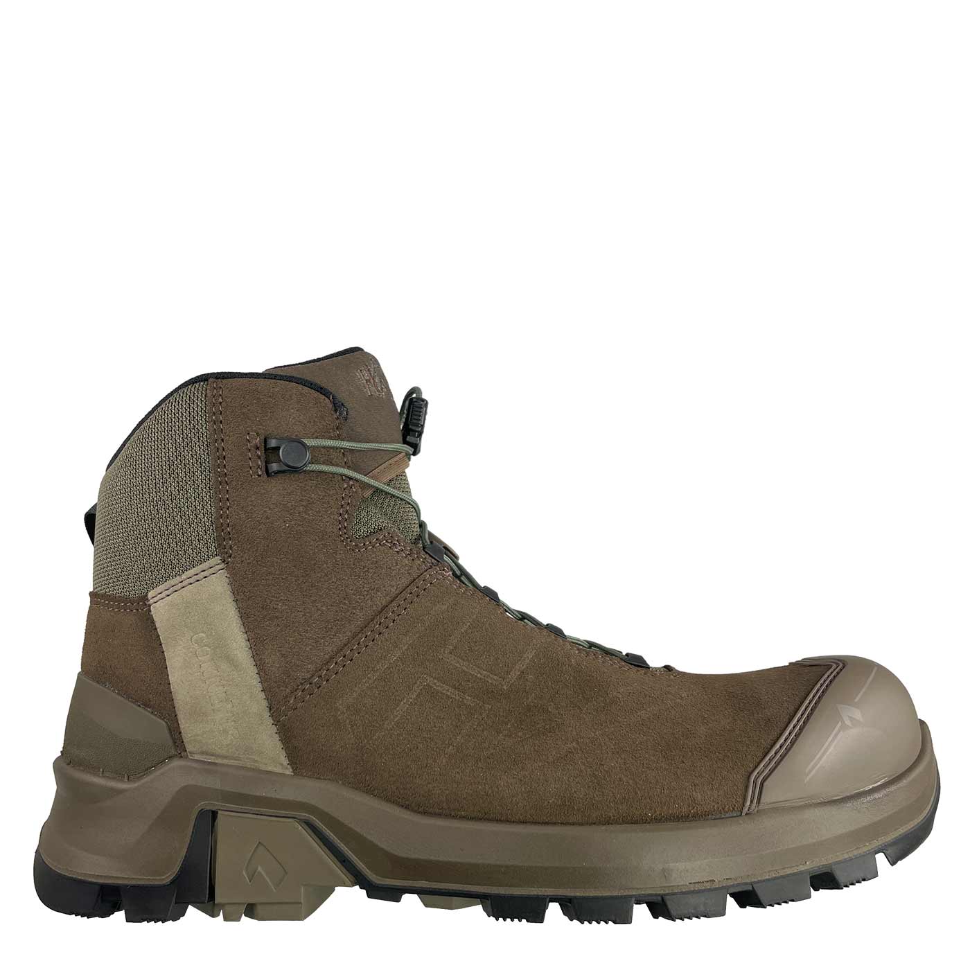 Connexis Safety+ GTX Mid brown safety shoe with GORE-TEX, left side view