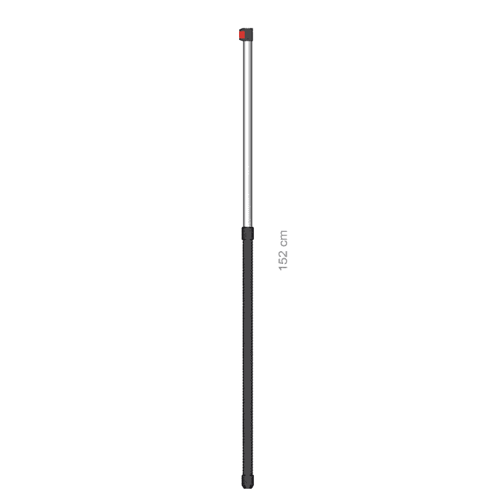 Zübat Telescopic 330 rod bottom, long rod with silver and black part, 152 cm long