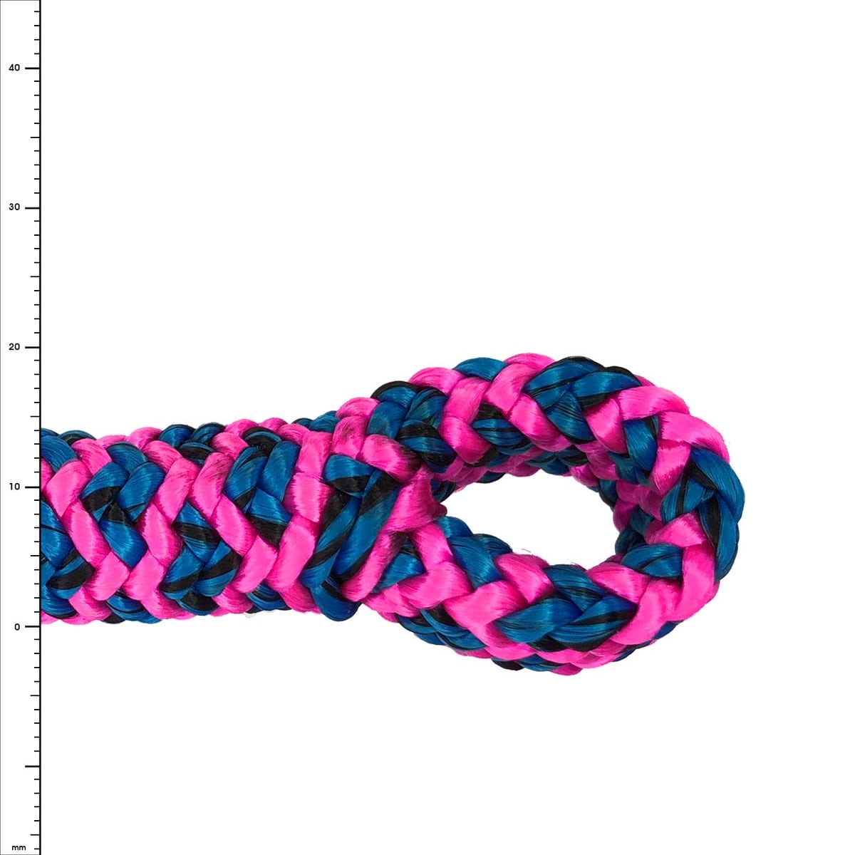 Atrax Pink Splice, Braided Rope End in Pink and Blue with Loop