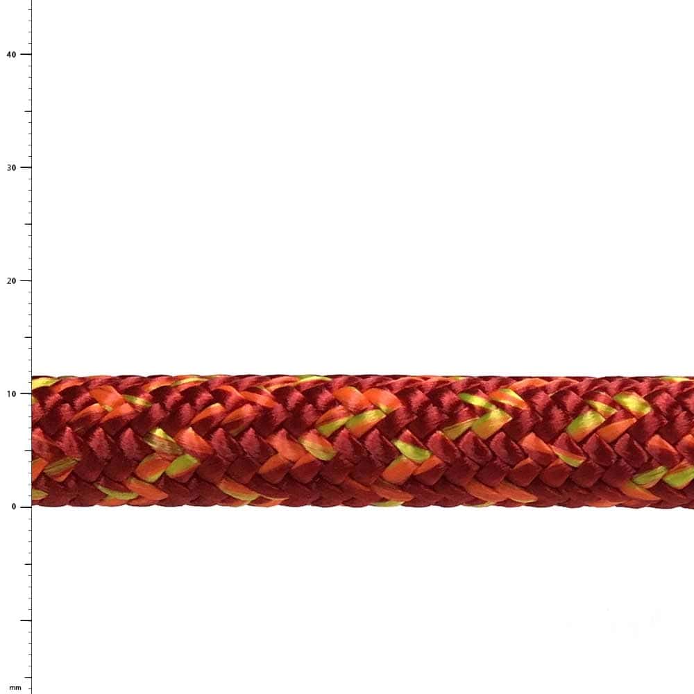 Squir V2 Red rope close-up with red, orange and yellow pattern