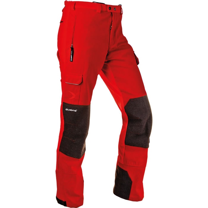 Gladiator Outdoor Red Pants with Black Knee and Leg Reinforcements and Multiple Pockets