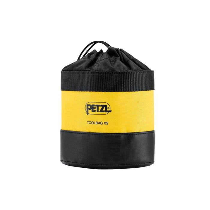 Yellow and Black Petzl Toolbag XS Bag with Drawstring Closure