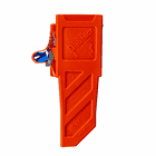 Toolprotect P1+ Pro, orange plastic case with engraved lettering and orange-blue strap