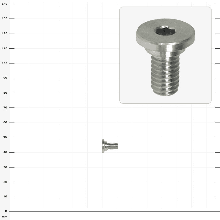 DyneemaKit by ART, small silver metal screw with hexagon socket