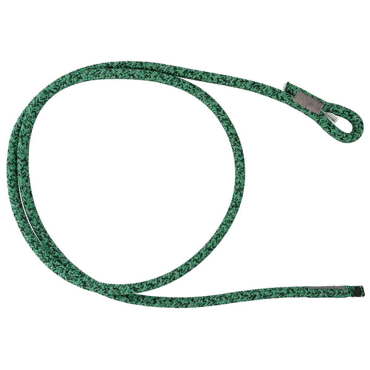 Kinisi Max rope bridge, green rope with darker green and black patterns, a loop at one end