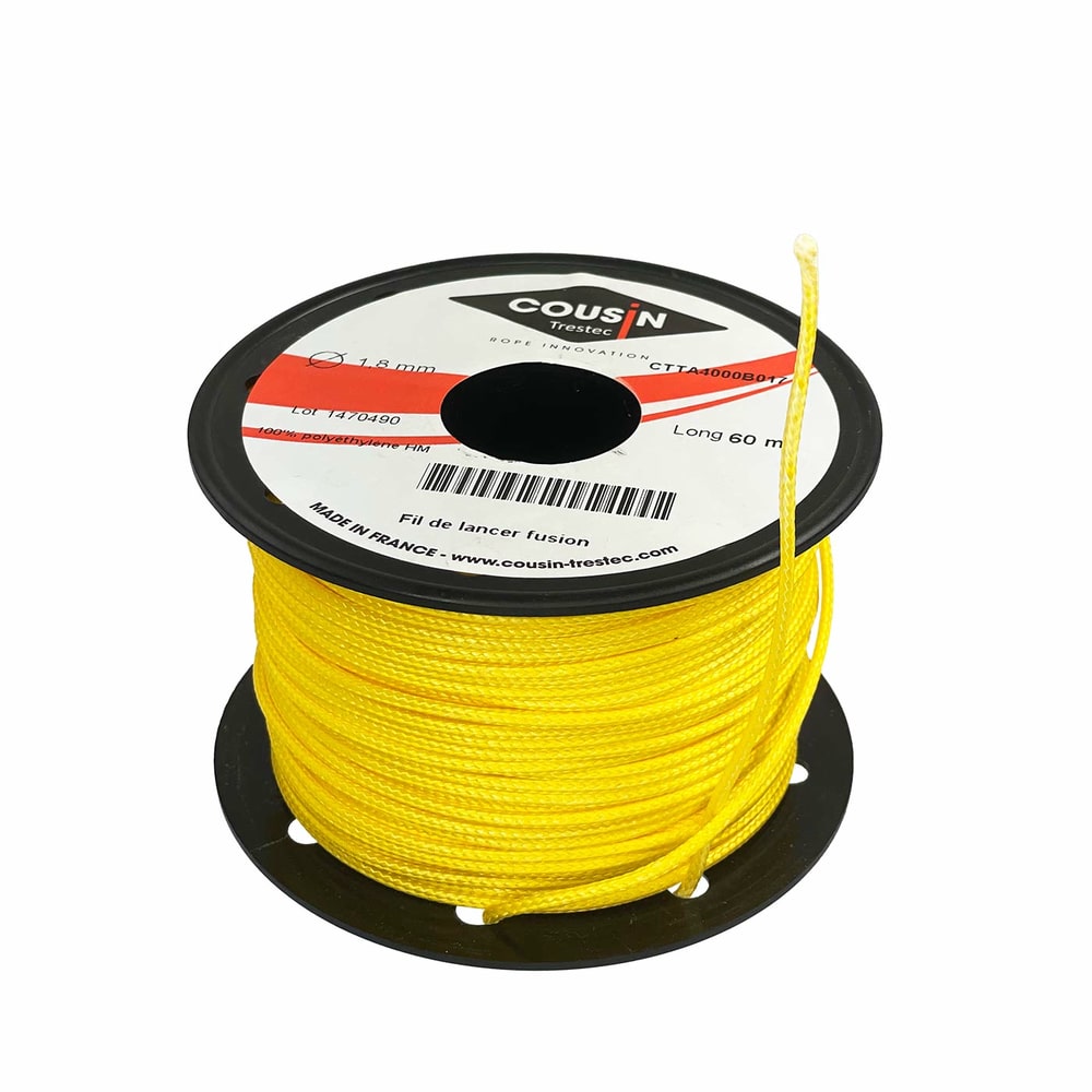 Topline Fusion Yellow Cord on Black Spool with Sticker by Cousin Trestec