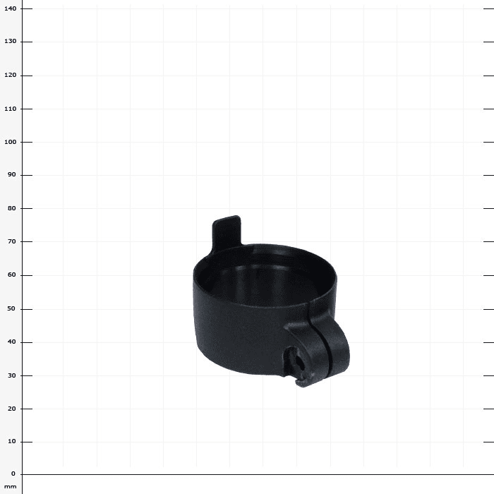 Ergo Silver Clamp XL, black round clamp made of plastic with a small lever