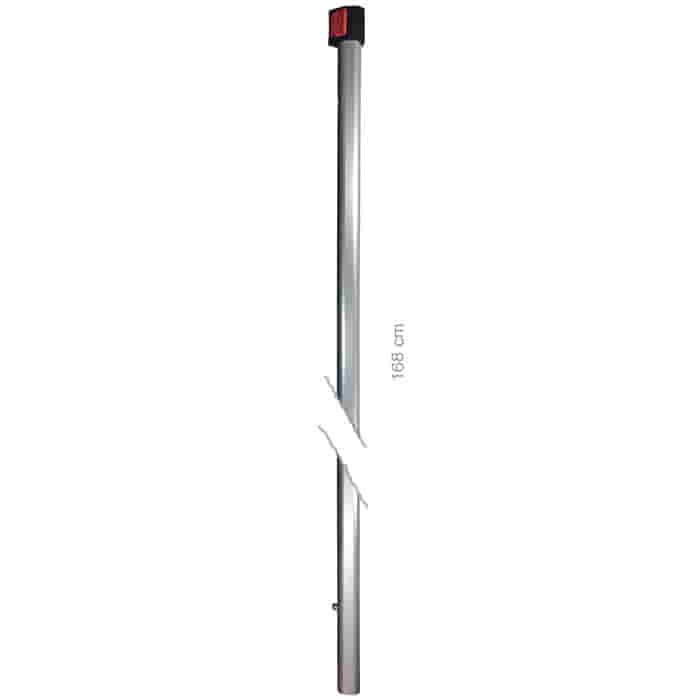 Hayauchi 630 rod middle bottom, long silver rod with black and red part top, 168 cm long