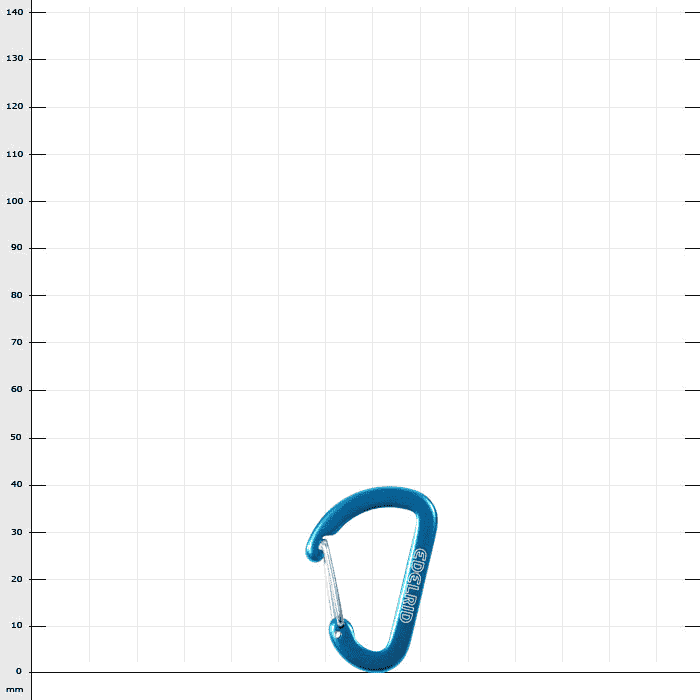 Snap hook Edelrid Wire 40 in blue with silver spring